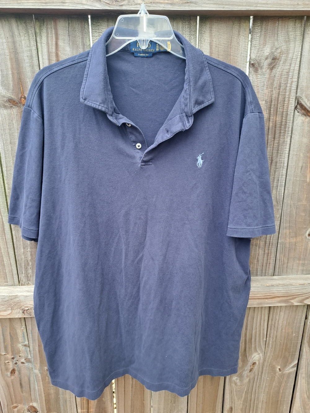 Ralph Lauren Classic Polo in Deep Navy with Light Blue Pony